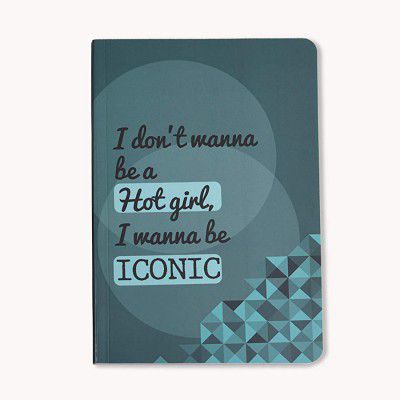 Papboo A5 Unruled Hot Girl Iconic Notebook - (Matte Finished Cover, 120 Pages, 80 GSM, Round Edges) Journal Diary