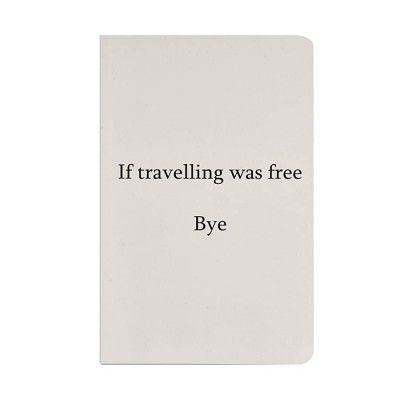 Papboo Unruled A5 Travel Bye,Travellers, Travel, Wander, Wanderer Soft Bound Notebook (Matte Finished Cover, 120 Pages, 80 GSM, Round Edges) Journal Diary