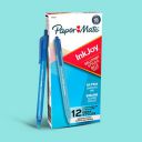 PAPER MATE INKJOY 100RT Retractable Ball Pen 12x Blue...