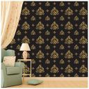 PAPER PLANE DESIGN Black and Golden Self-Adhesive Waterproof Wallpaper for Wall Decor (10 Square Feet (16 x 90 Inch x 1 Roll))...