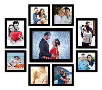 PAPER PLANE DESIGN Gallery Wall Photo Frame Set Memories Love Collage Picture Frames Wall Decoration (SET OF 9)