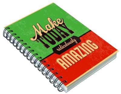 Paper Plane Design Inspirational Thoughts A5 Size Notebook for School/College/Office for Important Notes/Personal Diary