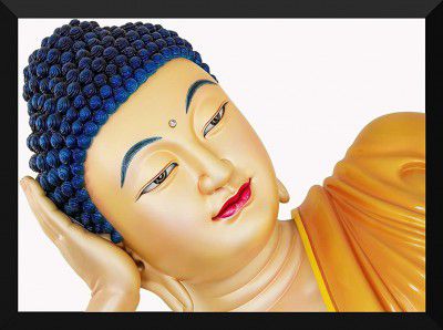 PAPER PLANE DESIGN Paintings with Picture Frame for Wall Buddha Lying Frame Painting