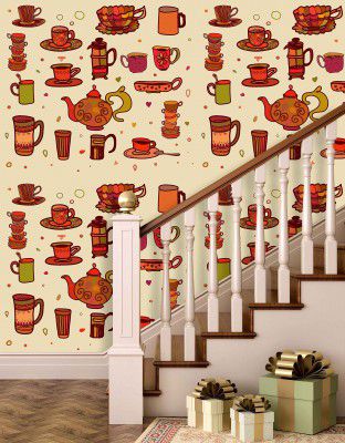 Paper Plane Design Peel and Stick Wallpaper (Self Adhesive) for Kitchen (45- SqFt)