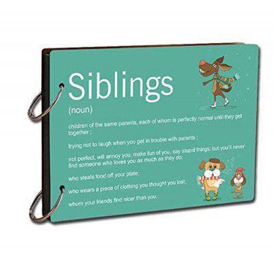 Paper Plane Design Scrapbook Photo Album Unique Gift for Siblings Brother and Sisters DIY Memories Book with 20 Black Sheets (Small 9 x 6.5 inch)