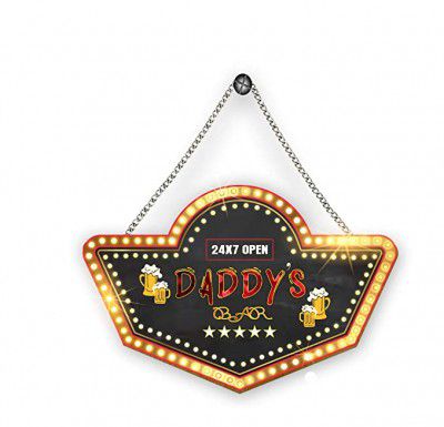 PAPER PLANE DESIGN Wood Door Hanging (Black)