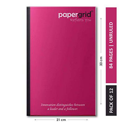 Papergrid Notebook - Ultra Long Book (33 cm x 21 cm) - Pack of 12