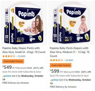 Papimo Baby Diaper Pants upto 45% off