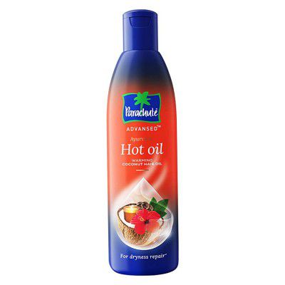 Parachute Advansed Ayurvedic Hot Oil,Warming Coconut Hair Oil,Frizz Free Hair - 300 ml