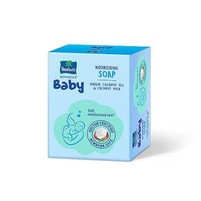 Parachute Advansed Baby Soap for Newborn Babies | Doctor Certified | Ph 5.5 | Virgin Coconut Oil & Coconut Milk | 75gm x 3