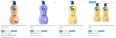 Parachute Advansed Body Skin Care Product Upto 70% Off