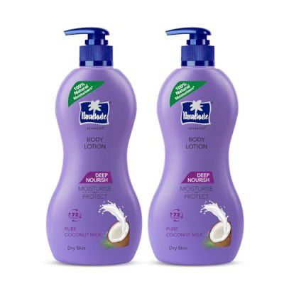 Parachute Advansed Deep Nourish Body Lotion for Women & Men, Dry Skin, 400ml (Pack of 2)
