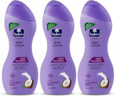Parachute Advansed Deep Nourish Body Lotion, With Pure Coconut Milk, 72h Moisturization 250ml x 3 (750 ml)