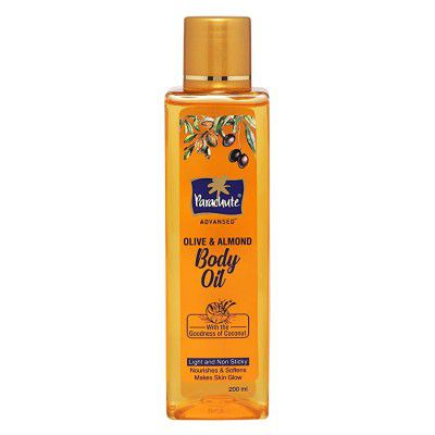 Parachute Advansed Olive & Almond Body Oil, For Nourished Glowing Skin, 200 ml