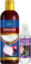Parachute Advansed Onion Hair Growth Oil, Reduces hairfall & Livon Hair Serum for Women & Men Hair Oil  (300 ml)...