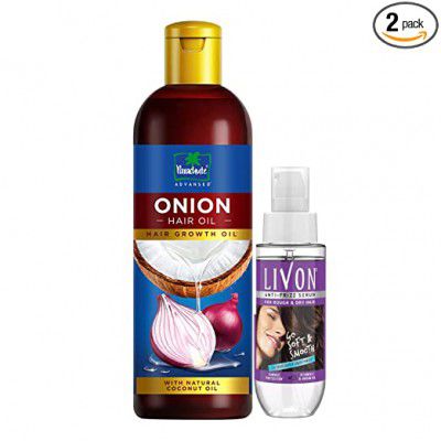 Parachute Advansed Onion Hair Oil - 200ml & Livon Hair Serum - 50 ml