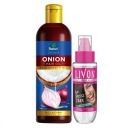 Parachute Advansed Onion Hair Oil, Hair Growth Oil, Reduces hairfall, 200ml & Livon Hair Serum for Women & Men, All Hair Types, Smooth, Frizz free & Glossy Hair, 50 ml...