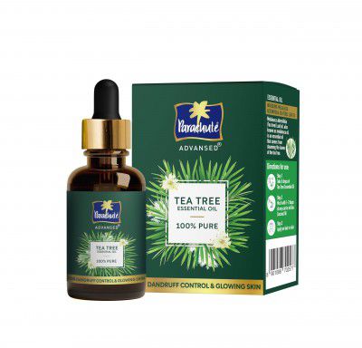 Parachute Advansed Tea Tree Essential Oil | 100% Pure| for Dandruff Control & Glowing Skin 