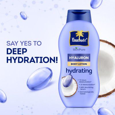 Parachute SkinPure Hyaluron Body Lotion with Virgin Coconut Oil , 400 ml