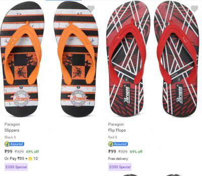 Paragon Slippers & Flip Flops @ ₹99