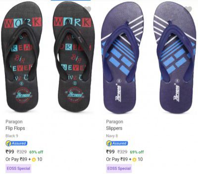 Paragon Slippers & Flip Flops Starting at ₹99
