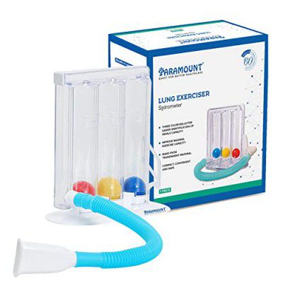 Paramount 3 Ball Spirometer | Lung Exerciser | Respiratory Exerciser | Breathing Exercise | Respirometer | Breath Measurement System | Deep Breathing Lung Exerciser | Washable, Hygienic & Detachable-