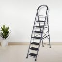 Parasnath 8-Step GoUp Steel Ladder Grey | Foldable Lightweight Step Ladder with Anti-Skid Plastic Steps | Durable and Safe | 6-Year Manufacturer Warranty | Made in India