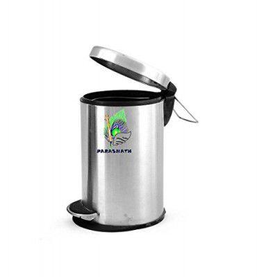 Parasnath Stainless Steel Perforated Pedal Dustbin with Bucket 7 * 11-5 Ltrs