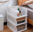 PARASNATH Stylera Wardrobe Organizer (Large Size Pack of 3 Pieces White Colour) Multi Purpose Organizers for Clothes, Storage Foldable & Stackable D-45.5xW-35xH-15.5cm Made In India...