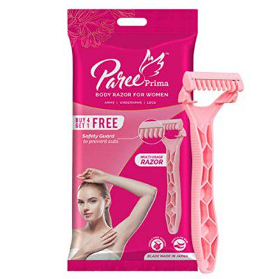 Paree Prima Premium Full Body Razors for Women, Pink, 5 Count