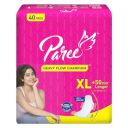Paree Soft & Rash Free Sanitary Pads for Women|XL- 40 Pads|Quick Absorption|Heavy Flow Champion|Double Feathers for Extra Coverage|Gentle Fragrance|Leakage-Proof|Skin Friendly...