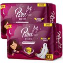 Paree Super Nights Sanitary Pads for Women (Trifold) |XXL-60 Pads (Combo of 2)|Double Feathers|Quick Absorption|Disposable Covers|Wide Coverage|Leakage Protection All Night...