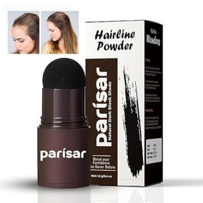 PARISAR PHARMA Natural Hairline Powder, Hair Shading Sponge Pen, Hairline Shadow Powder Stick, Quick Hair Root Touch-Up - Black, 1 Count