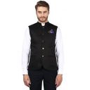 Park Avenue Black Slim Fit Polyester Waistcoat...