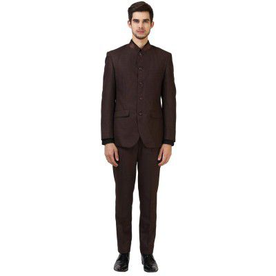 Park Avenue Full Sleeve Bandhagal Dark Brown Suits