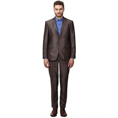 Park Avenue Medium Brown Slim Fit Rayon Blend Suit