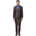 Park Avenue Medium Brown Slim Fit Rayon Blend Suit...