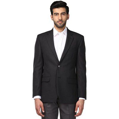 Park Avenue Medium Grey Wool Blend Regular Fit Suit