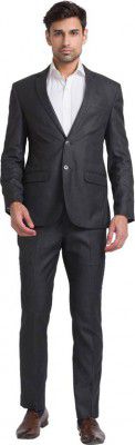 PARK AVENUE Men 2PC NOTCH BASIC- SUPER SLIM FIT Self Design Suit