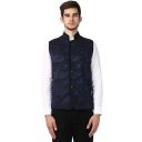 Park Avenue Men Solid Blue Coloured Polyester Blend Blazers...