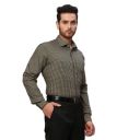 Park Avenue Men's Checks Slim Fit Shirt (PMSX17105-N8_Dark Green...