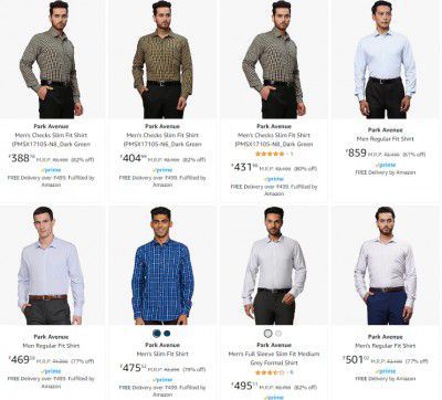Park Avenue Men's Shirts @389 | Upto 82% Off