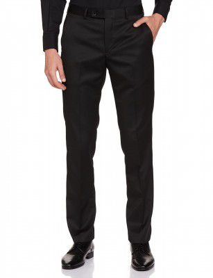 Park Avenue Mens Straight Trouser (Black_XS)