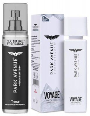 Park Avenue Voyage Amazon Woods Perfume, 120ml&Park Avenue Pure Collection Trance Fragrance Body Spray for Men, 135ml