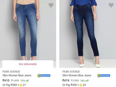Park Avenue Womens Jeans Min.70% Off