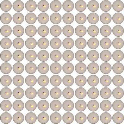 Parkash Candles Tealight Candles Pack of 100 pcs (unscented, 3 hrs burning ) Candle  (White, Pack of 100)