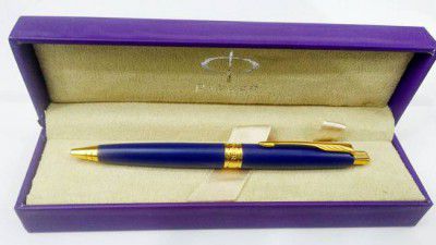 PARKER Aster Matte Blue Gold Trim Ball Pen  (Ink Color - Blue)