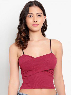PARKHA Maroon Lightly Padded Bralette Bra