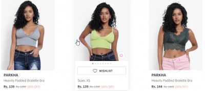 PARKHA Women's Bra Starts ₹139 | Upto 90% Off