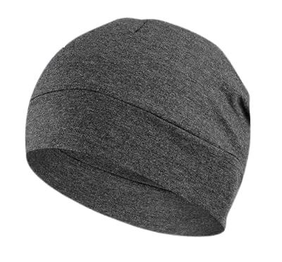 PAROPKAR 100% Cotton Lycra Skull Caps Lightweight Beanie Sleep Hats Breathable Helmet Liner Cap Biking Cycling Cap for Unisex